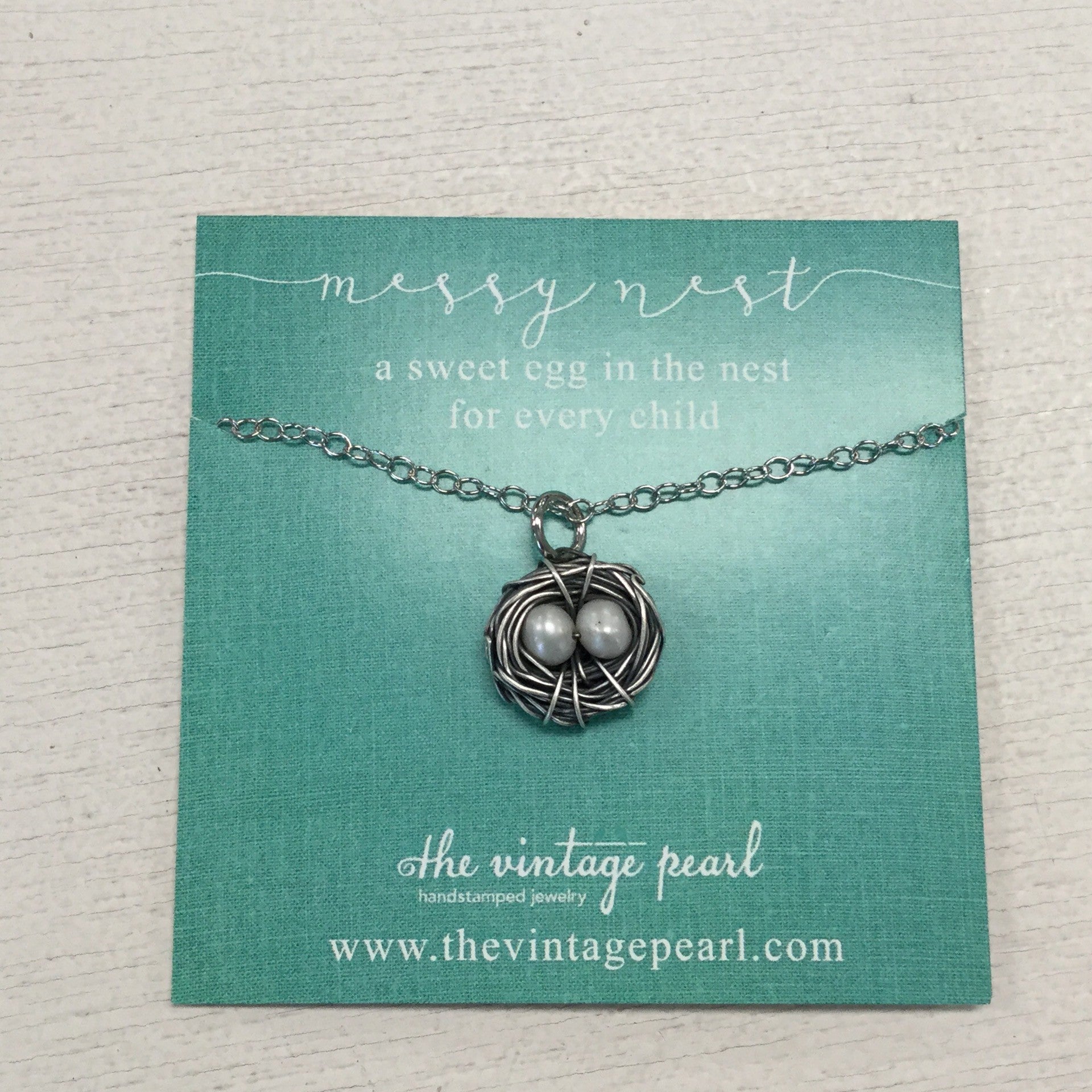 Messy Nest 2 Pearls Necklace